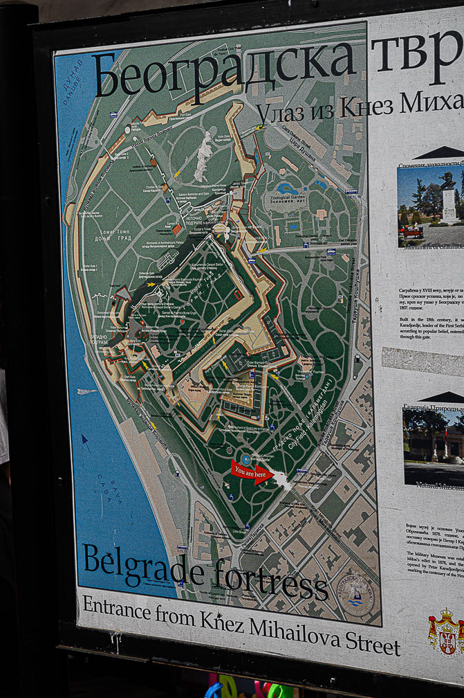 Belgrade Fortress Map