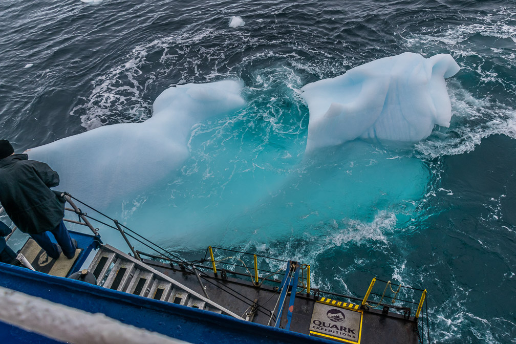 Our Zodiac loading platform was sort of blocked by a little iceberg   9178